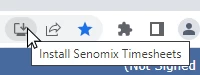 senomix timesheet chrome install prompt
